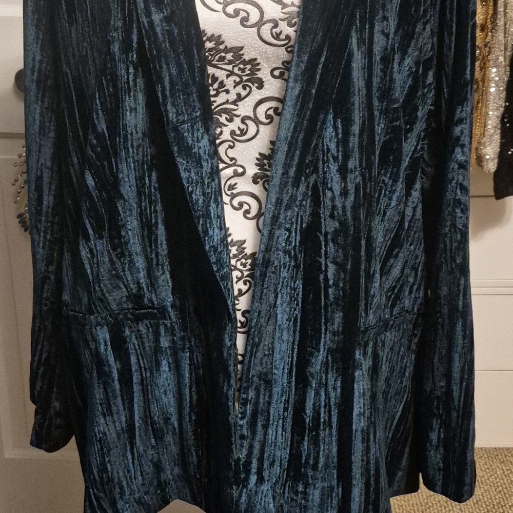 Maurices Green Crushed Velvet Blazer